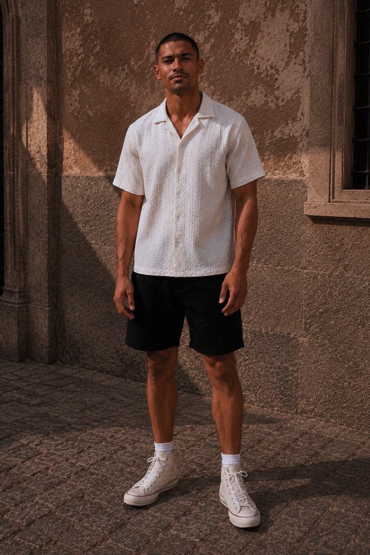 Camisa tejida y trenzada