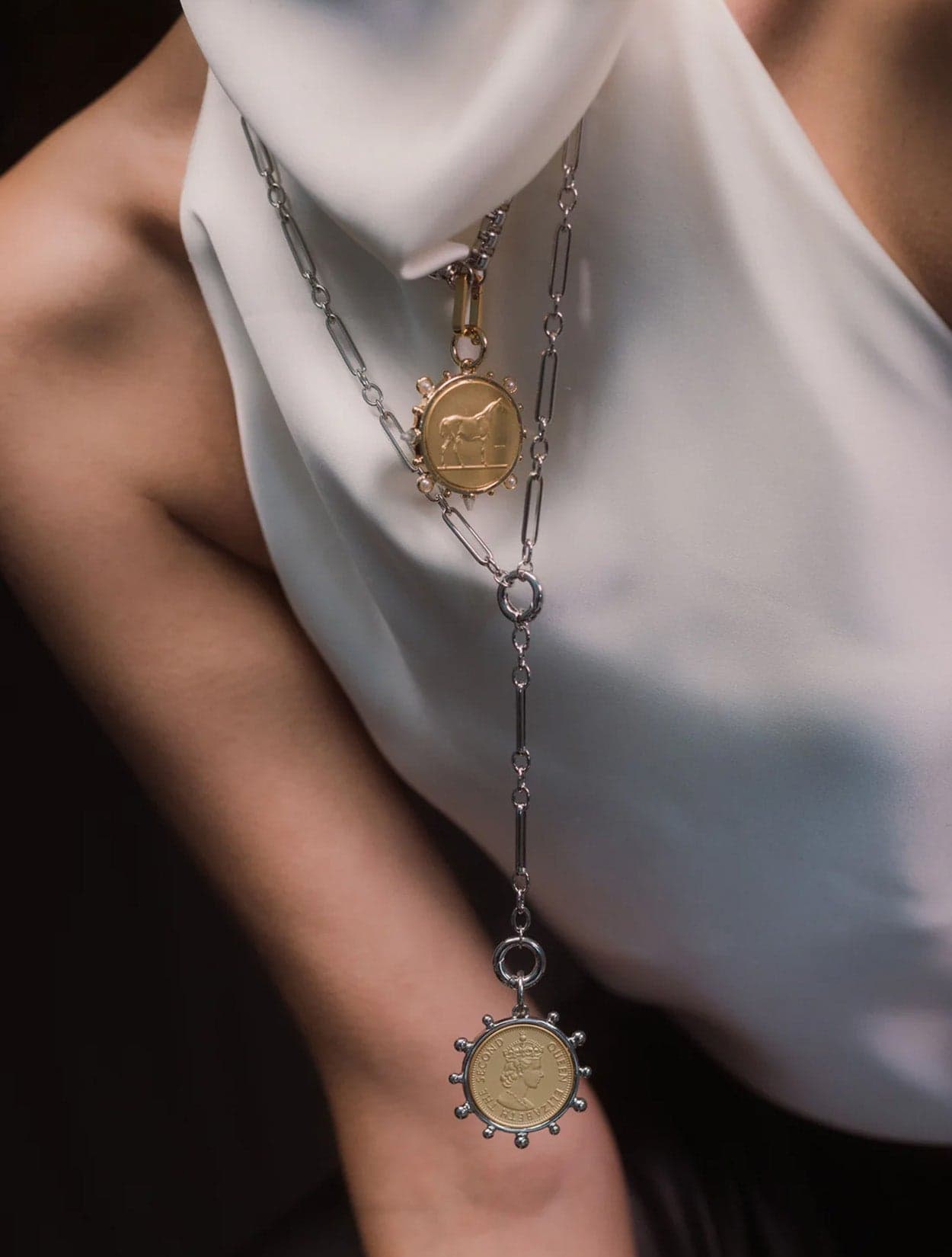 CADENA FANCY LINK PUSH CLASP LARIAT - imagen 2