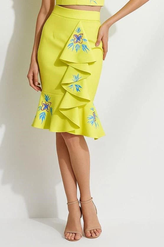 Falda Checa Catar Amarillo - imagen 2