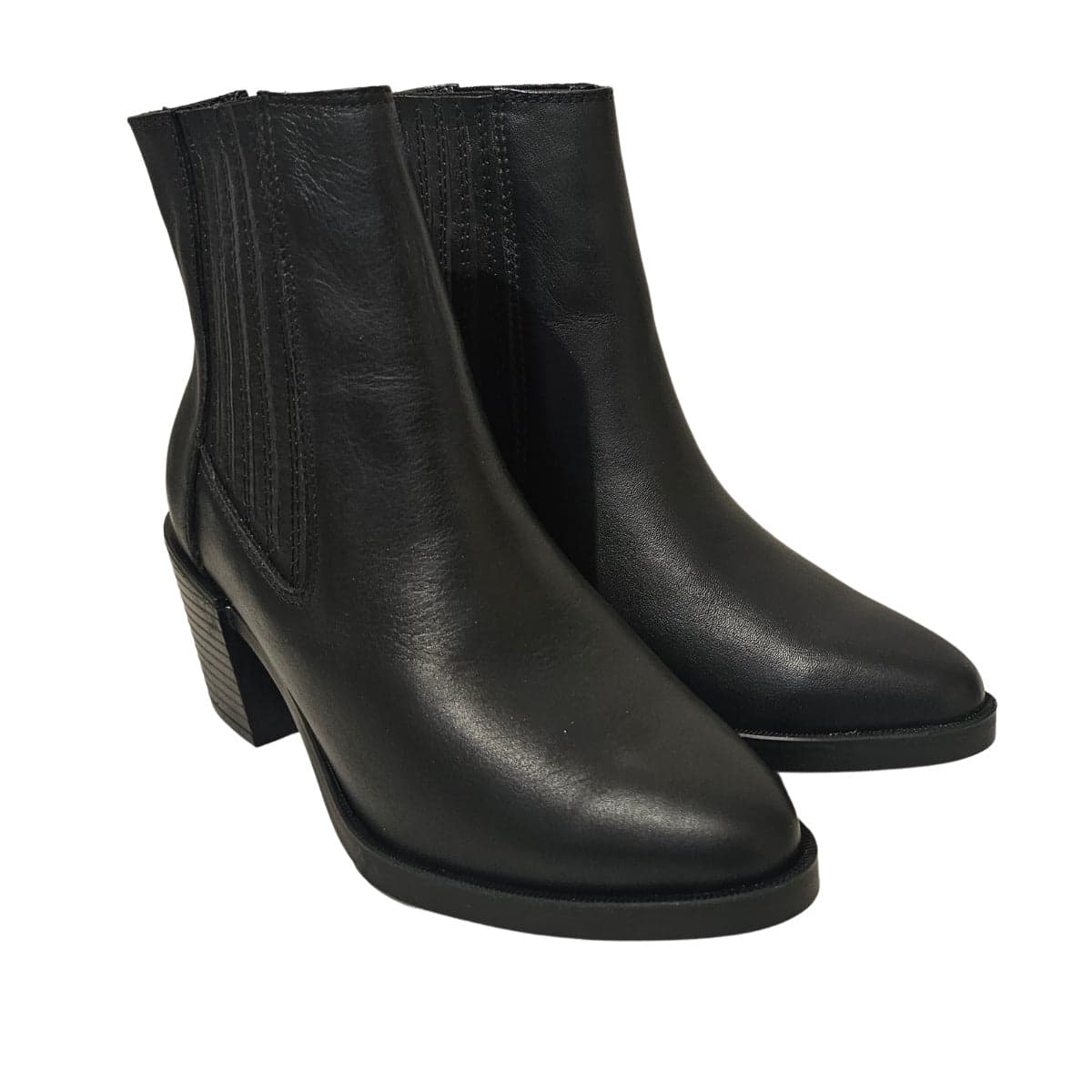 Botas Chelsea Mujer Cuero Negro - imagen 2