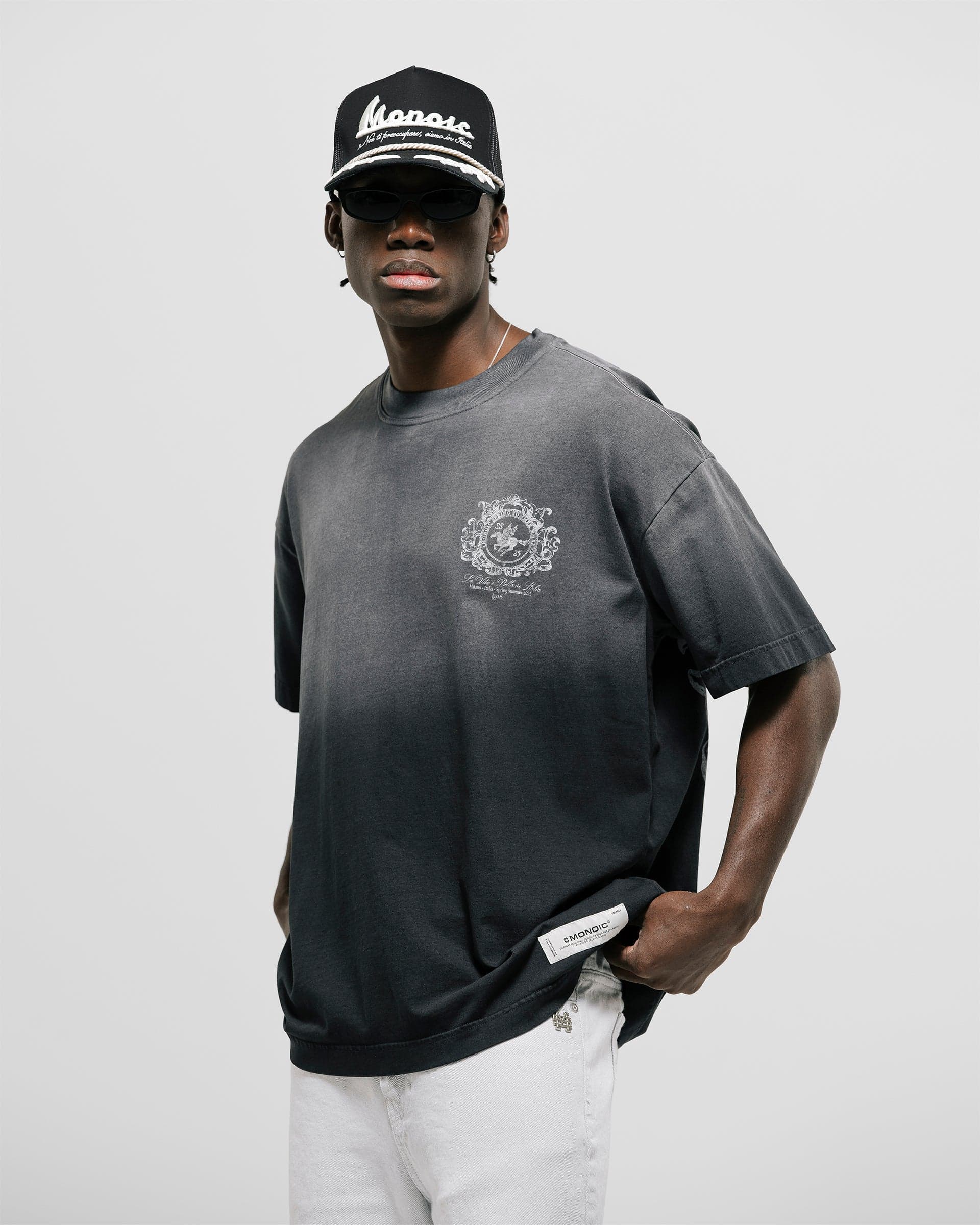 Camiseta Oversized Cavallo - Negro Desgastado - imagen 3