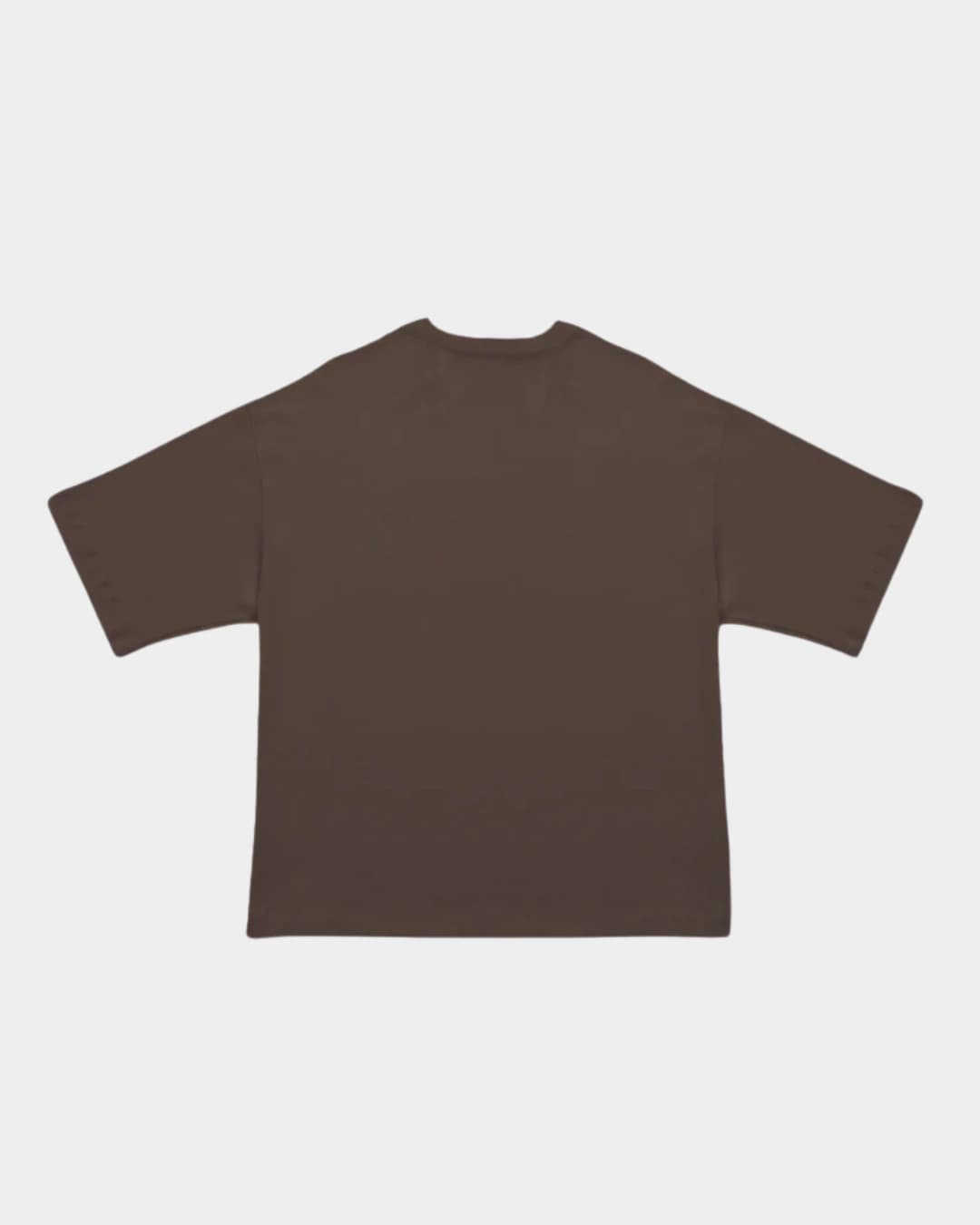 CAMISETA BLOCK AMARILLO SOBRE CAFE OVERSIZE - imagen 2
