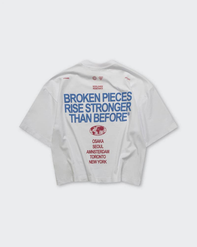 Camiseta  Blanca Boxy Broken - imagen 5