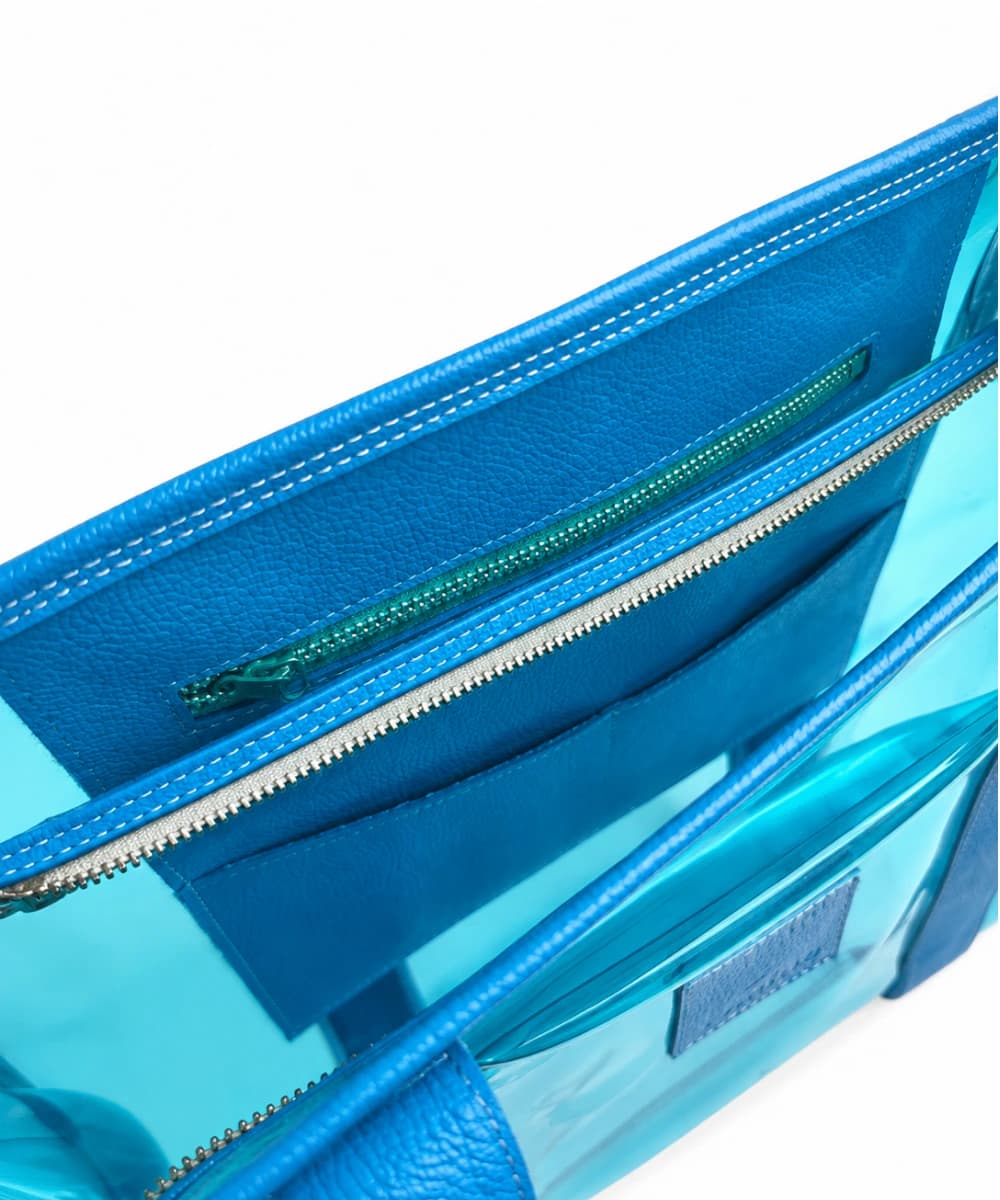 Bolso Tote Transparente Azul - imagen 3