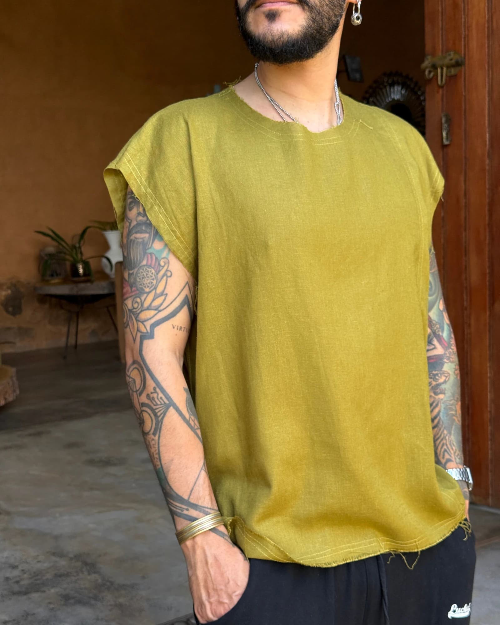 Camiseta ocaso olive