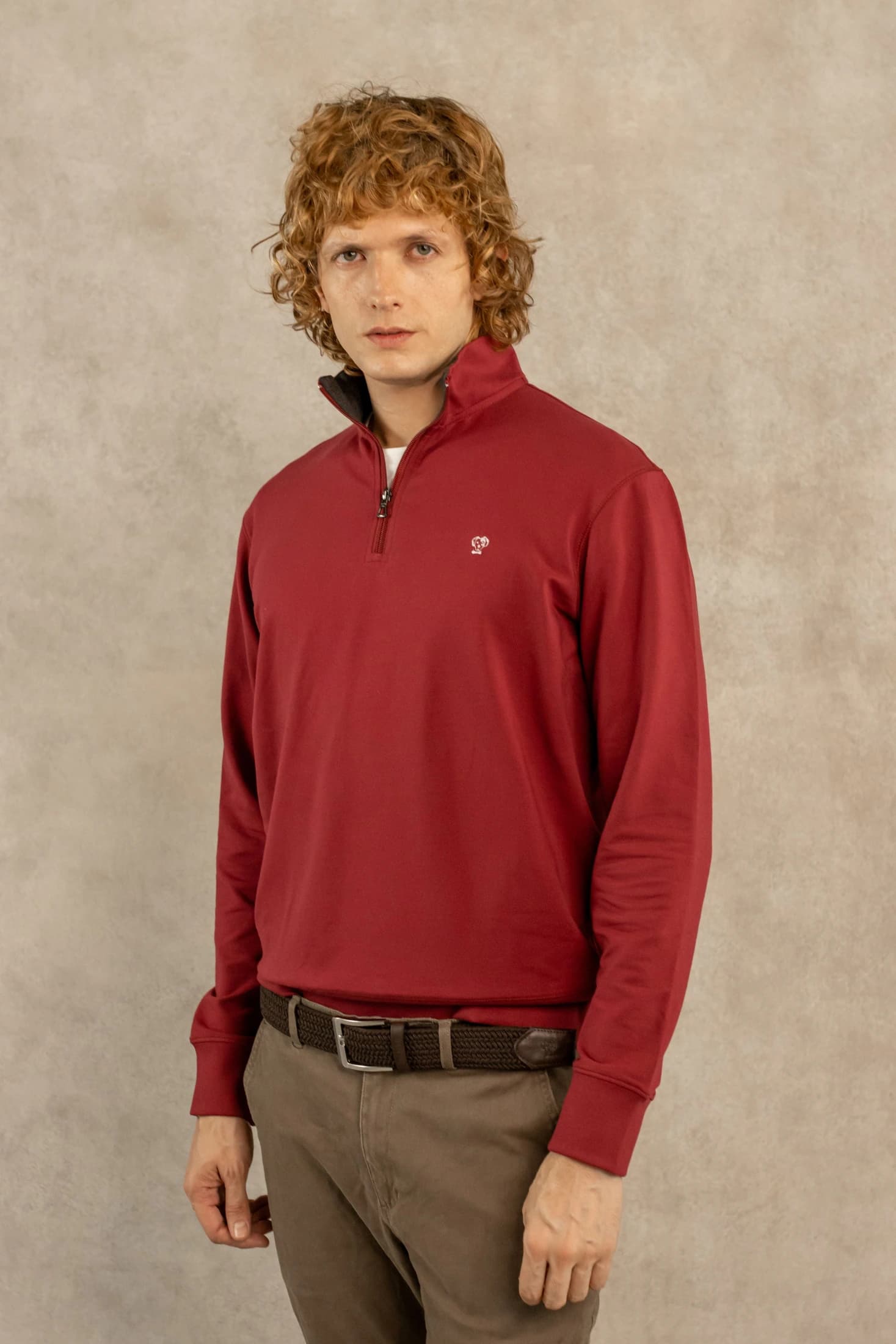 Halfzip Antimanchas Vinotinto - imagen 1