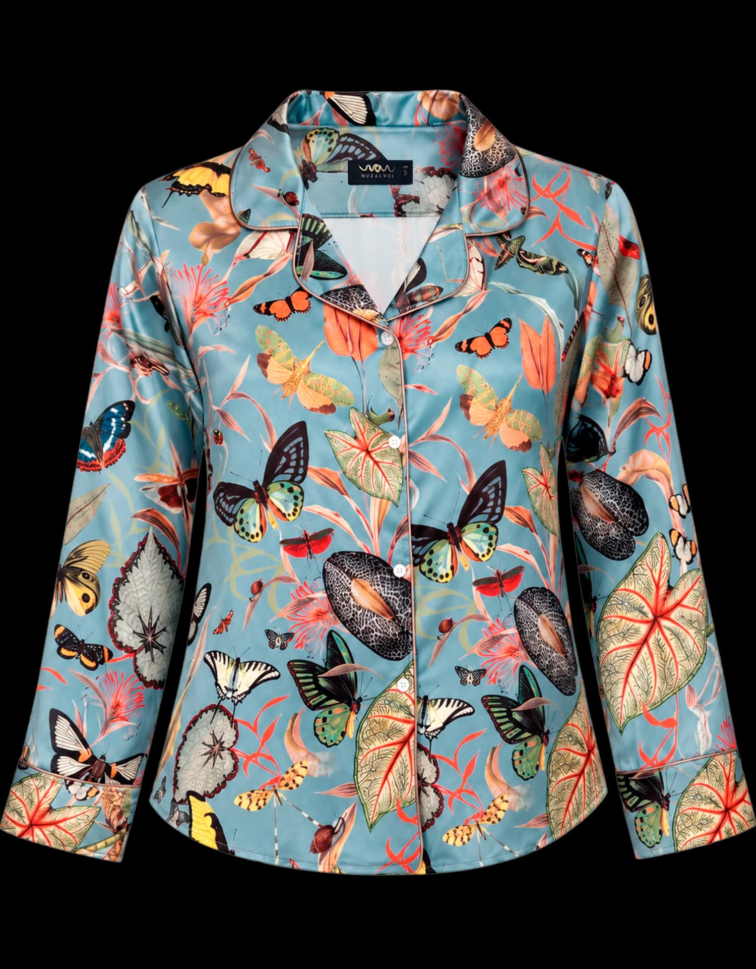 Pijama larga - Mariposas Aqua - imagen 4