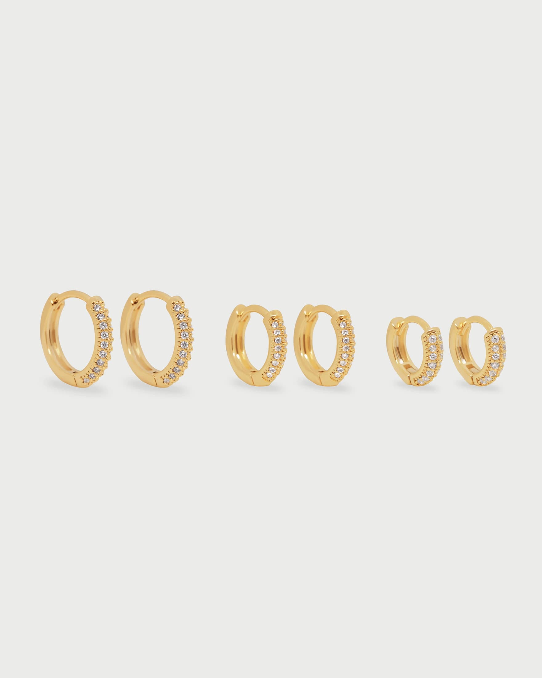 Set X3 Candongas Pavé Oro