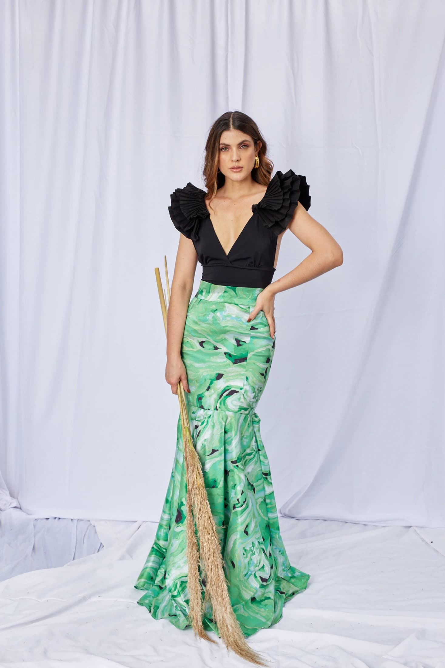 Falda Zapatoca Verde Estampado - imagen 4