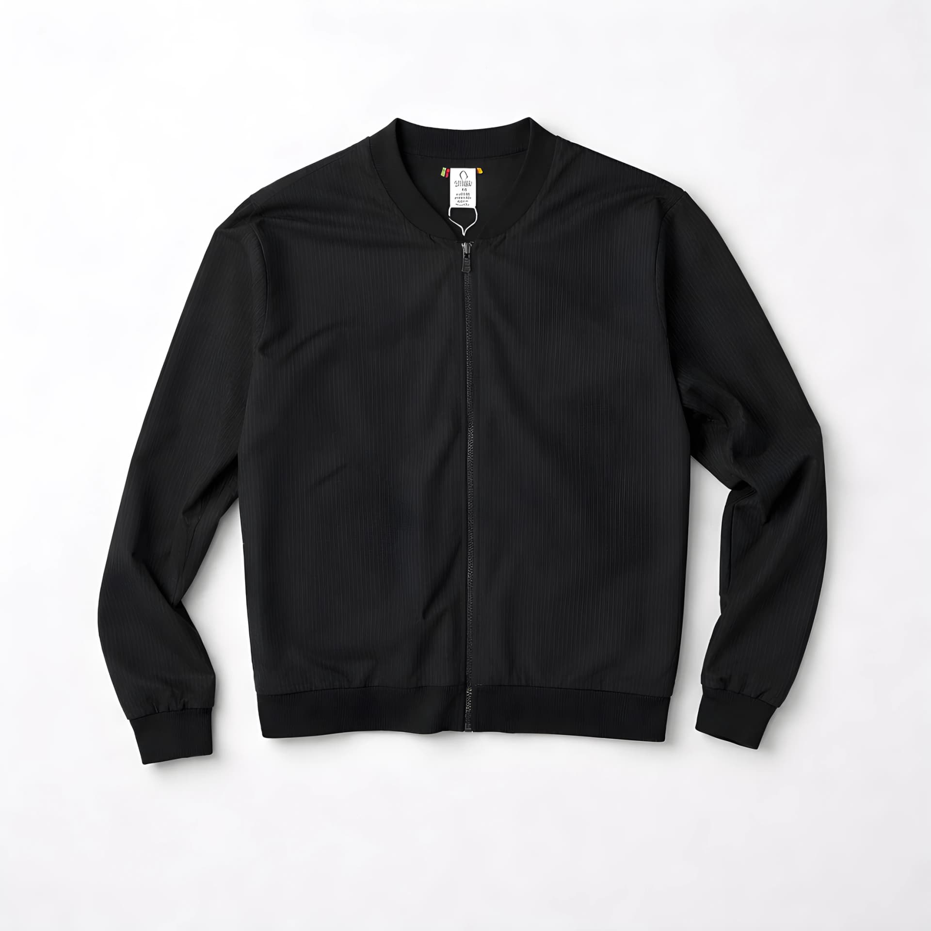 BOMBER JACKET EN PAÑO RAYA TIZA