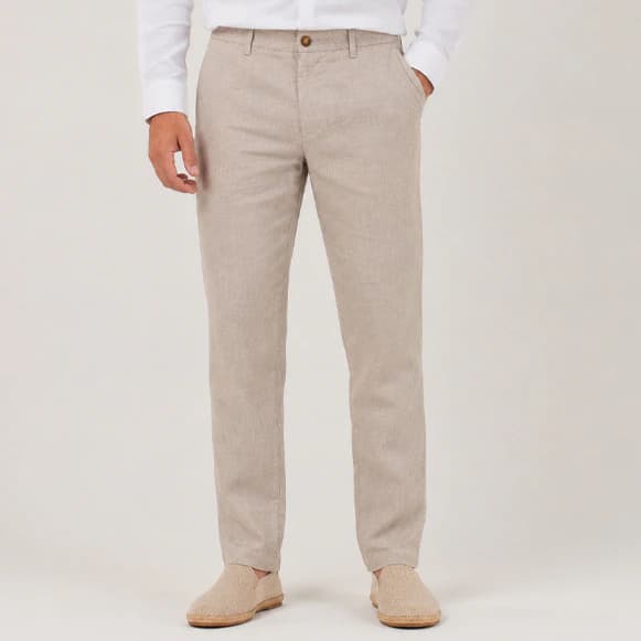PANTALON 100% LINO HOMBRE