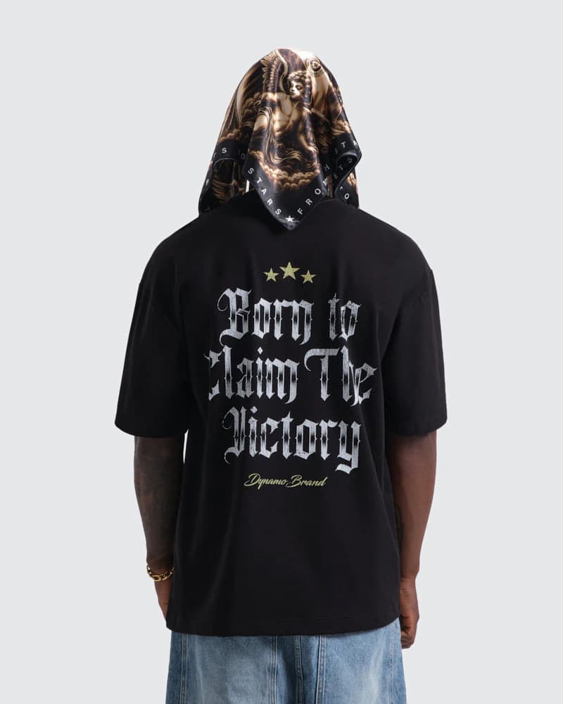 Camiseta Negra Oversize Victory Born - imagen 2