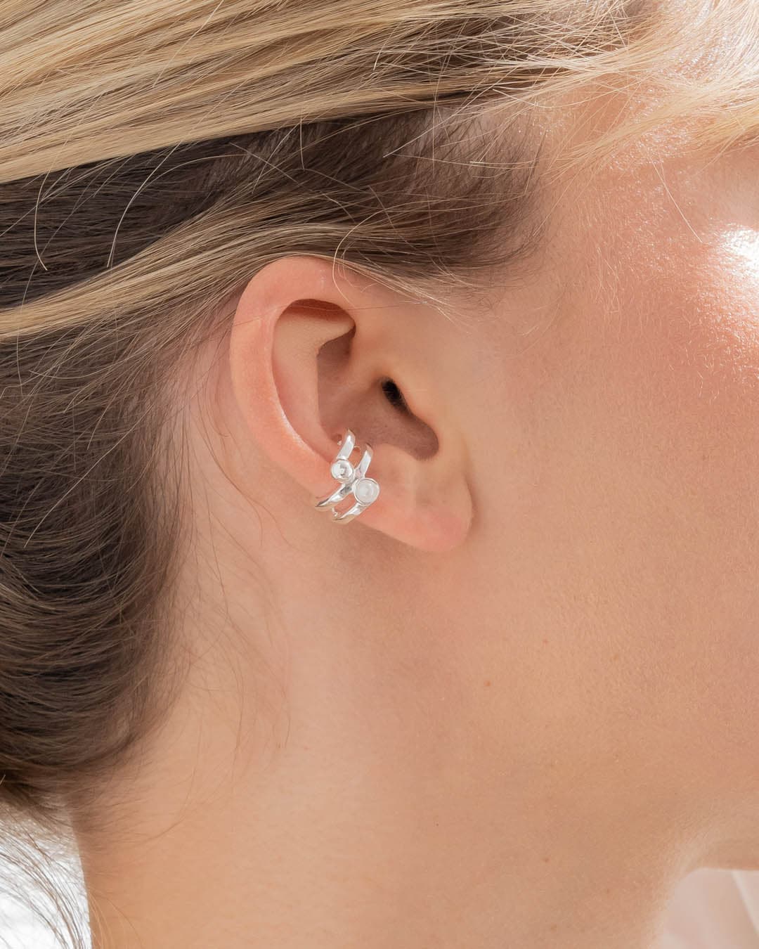 Earcuff Perla Plata - imagen 1