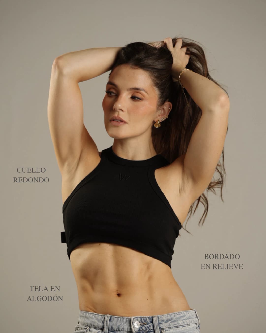 Rib Tank Top Negro - imagen 2