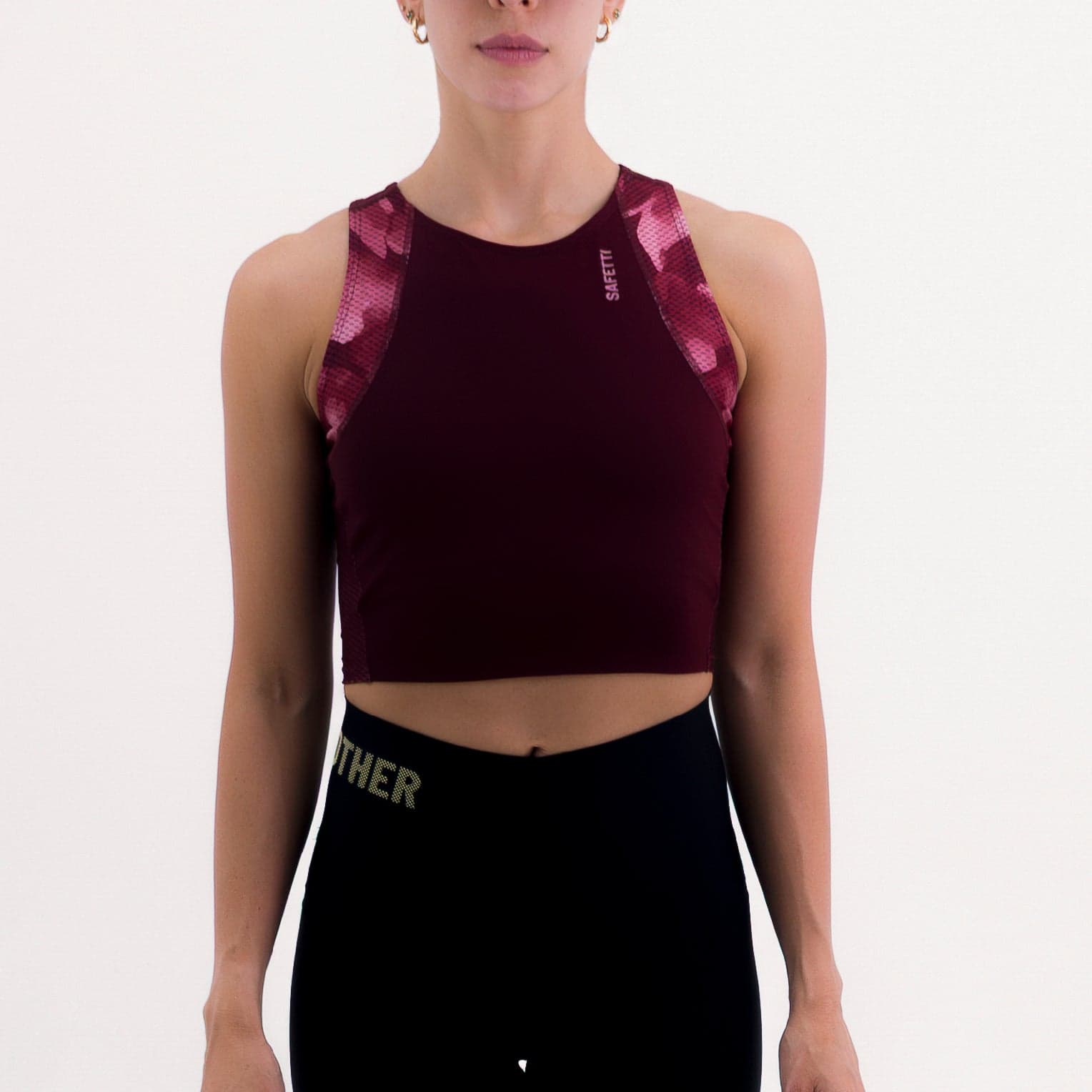 CROPTOP RUNNING/PÁDEL POCKET WINE PARA MUJER - imagen 4