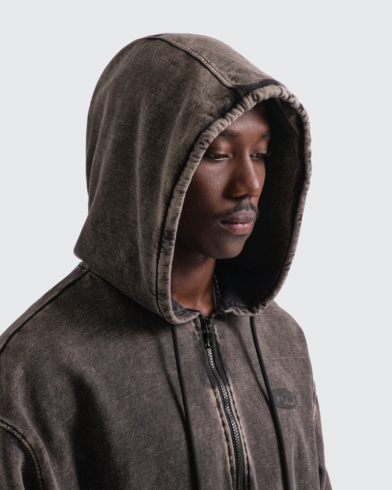 Hoodie Gris Oversize Heavy Cotton - imagen 2