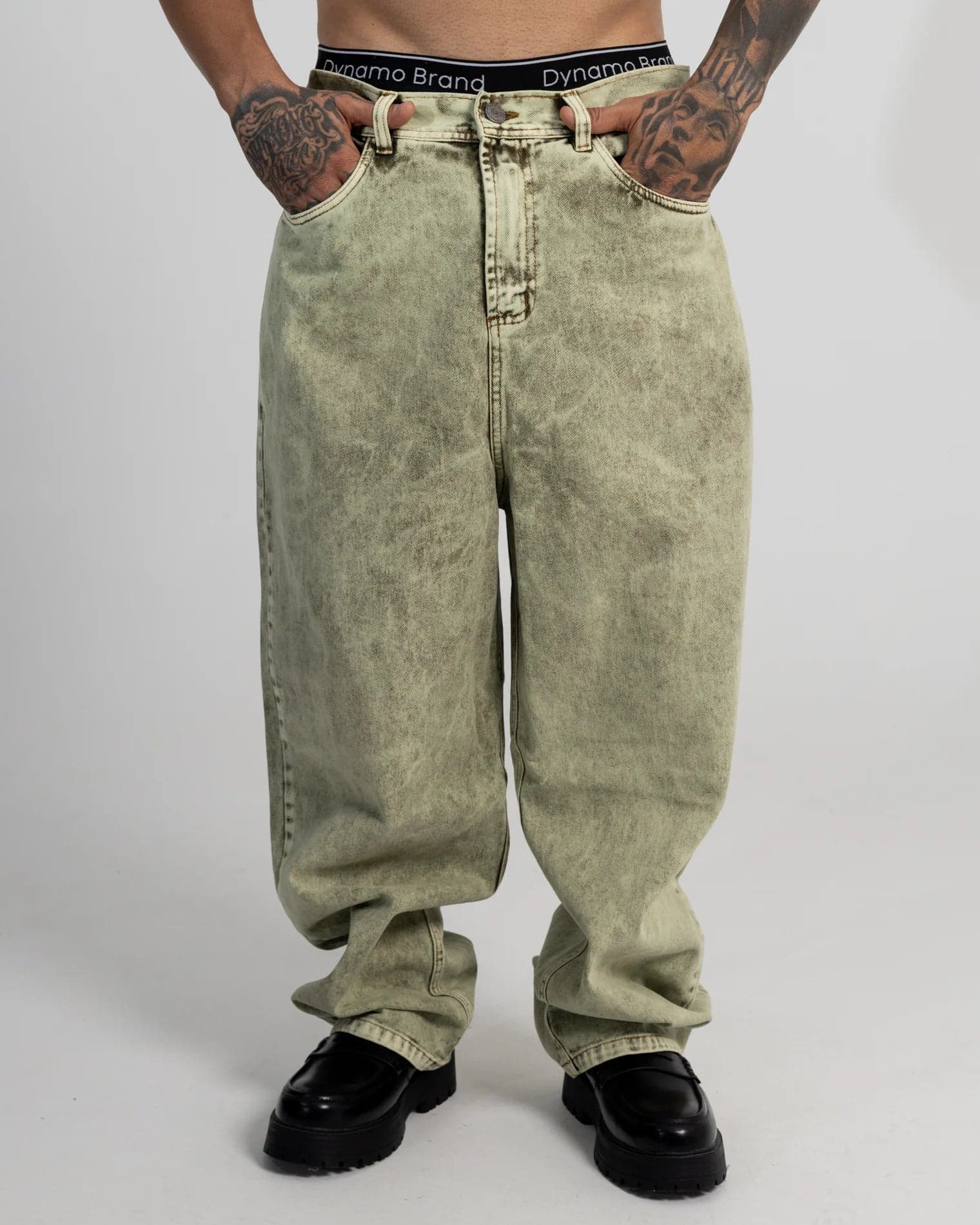 Jean Baggy Green Washed - imagen 4