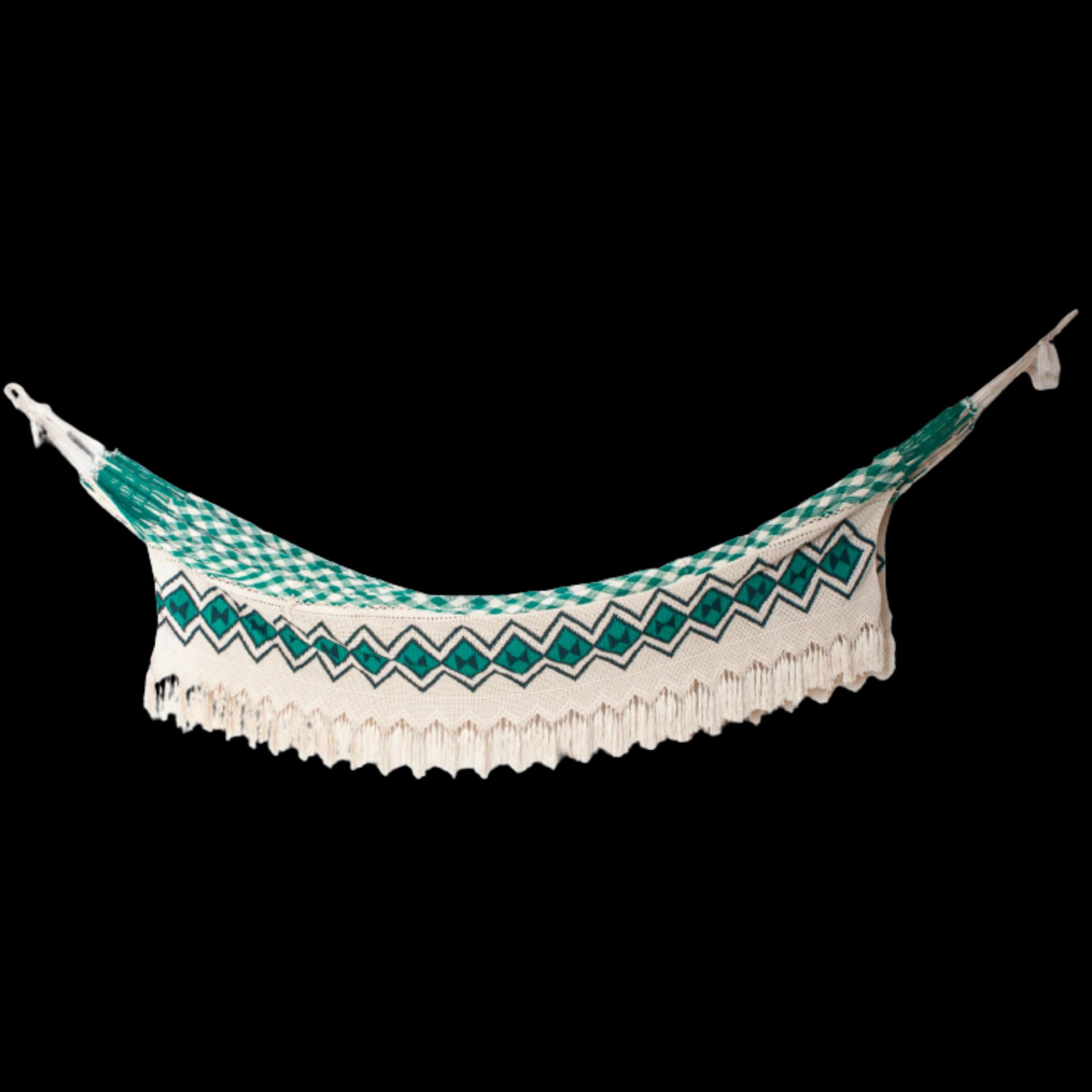 Hamaca Wayuu Blanca Verde