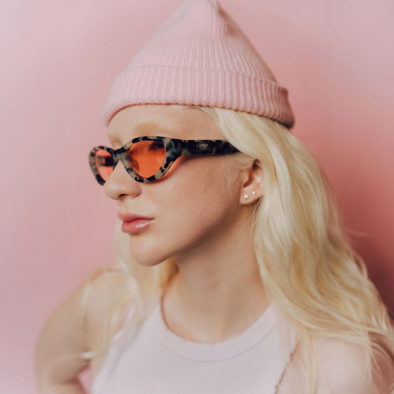 Cat-Eye Sunglasses - Black & White - imagen 5