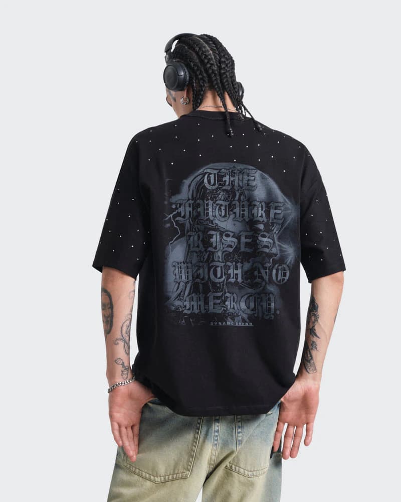 Camiseta Negra Oversize Code X - imagen 4