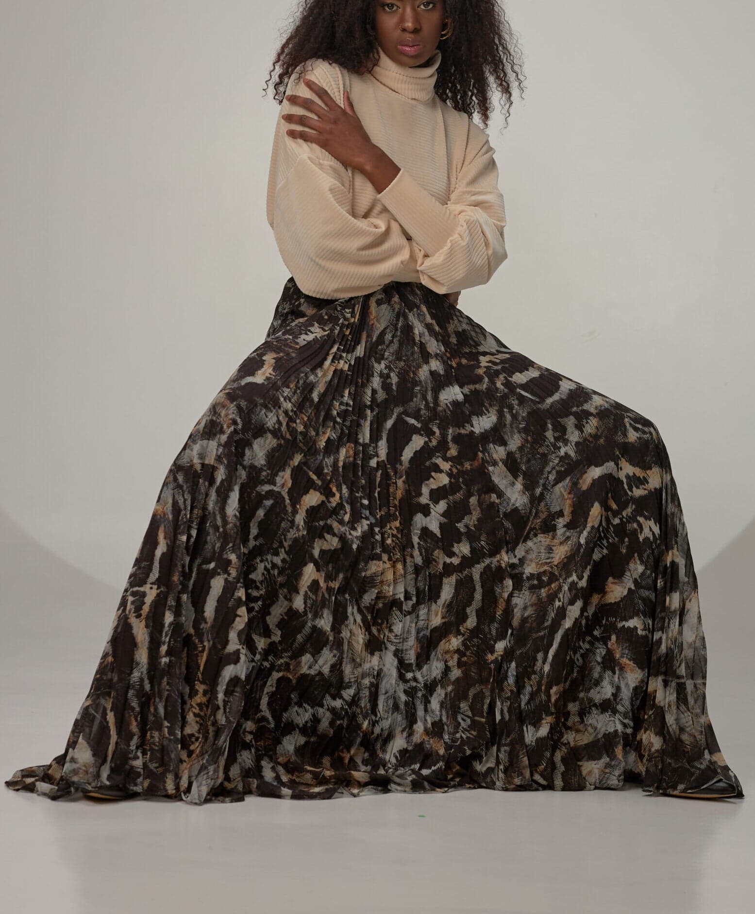 Falda Disdior Feathers Negro - imagen 3