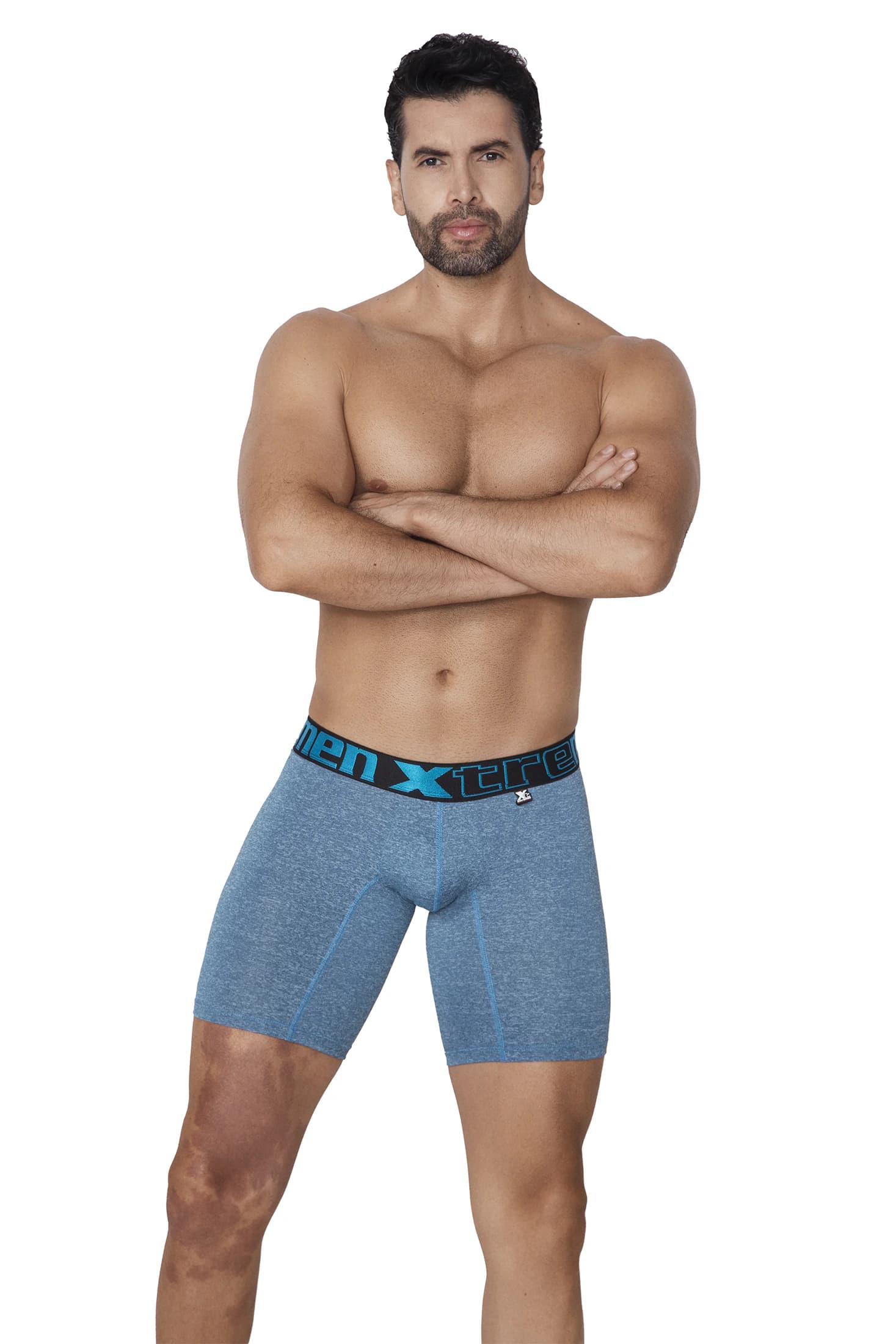 BOXER MICROFIBRA JASPE 1X1 TURQUESA - imagen 1