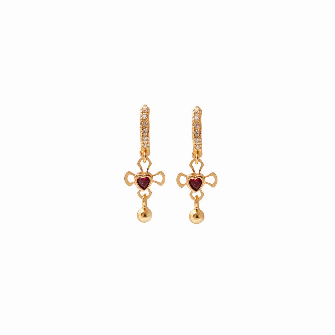 Mini Hoops Amor Fucsia - imagen 1