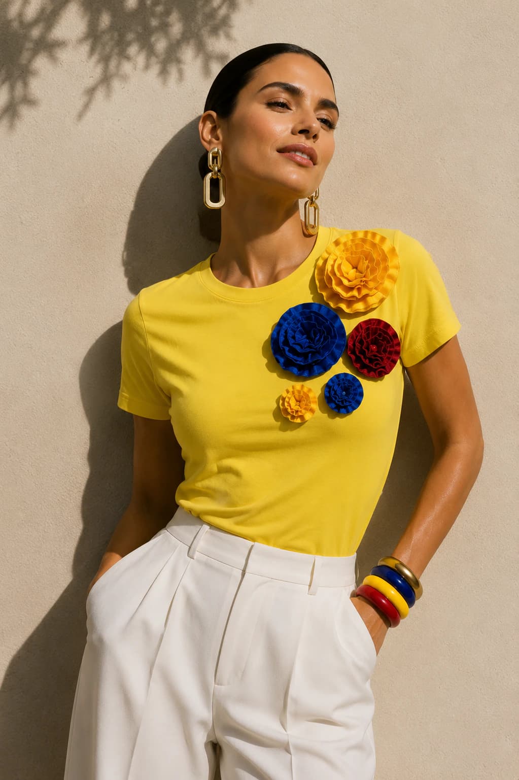 Camiseta Colombia Florece amarilla - imagen 5