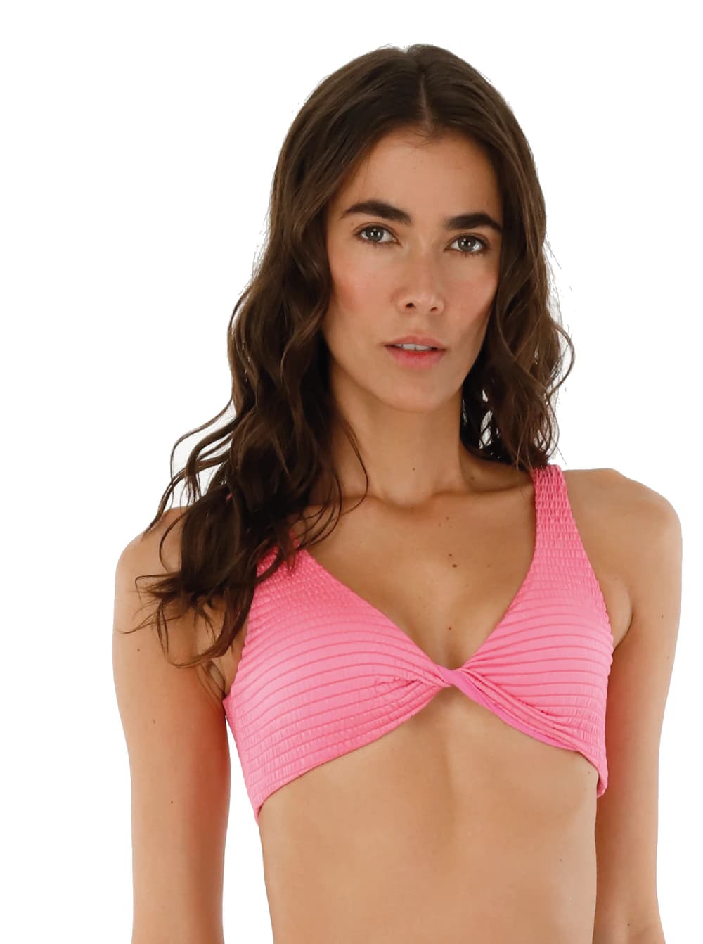 Textured Waffle Sunny Pink Jazz Top - imagen 1