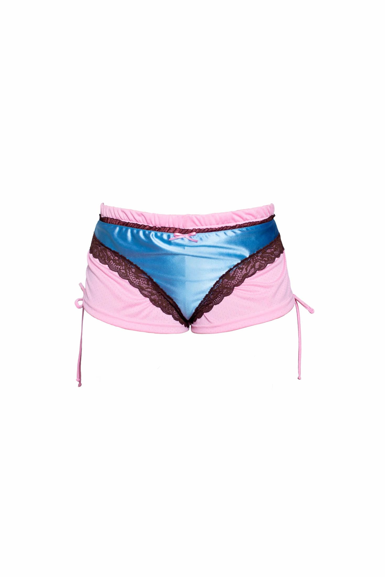 “Yummy” Pink & Baby Blue Shorts - imagen 1