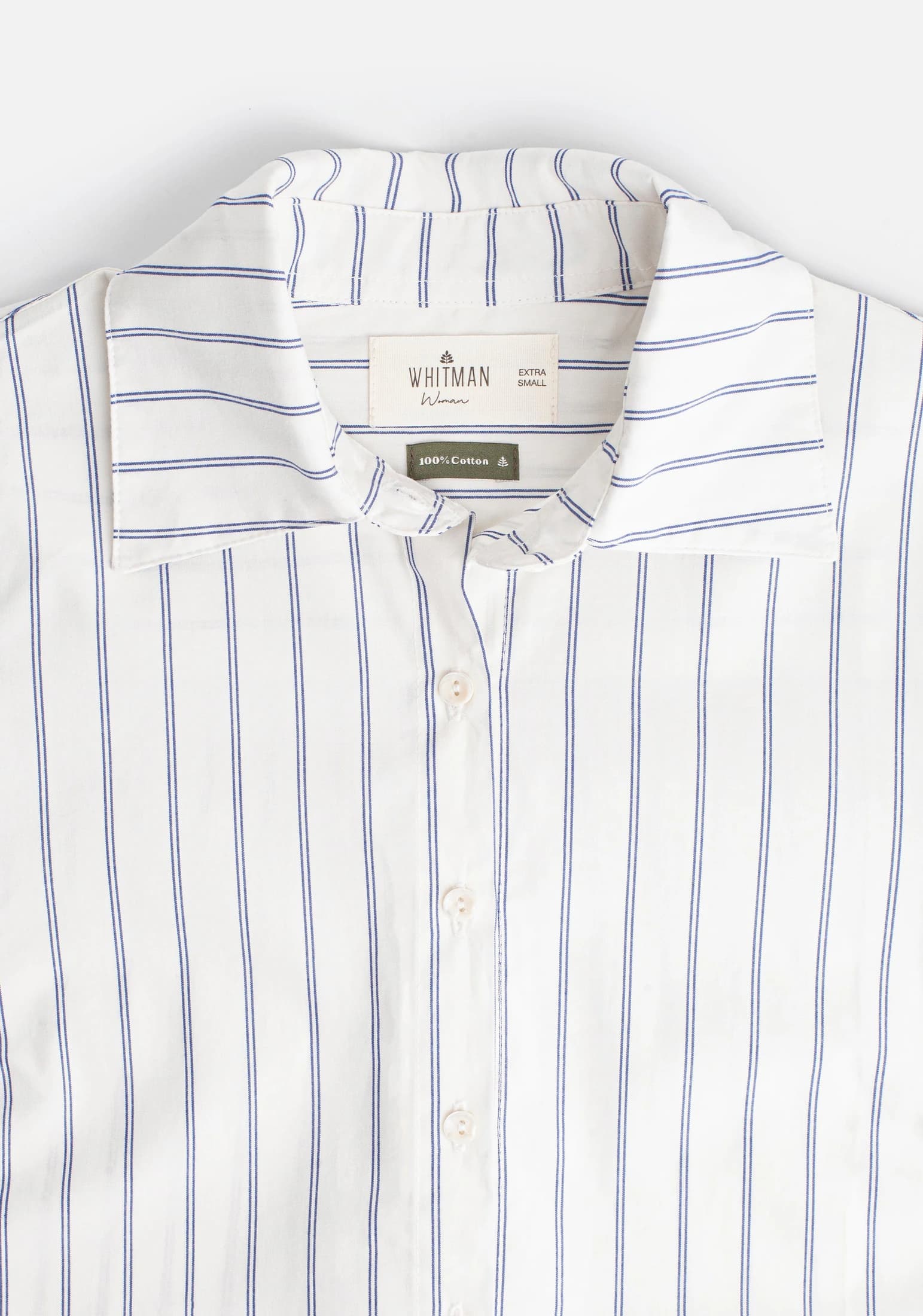 Camisa M Isabella Rayas Marfil - Azul Claro - imagen 2