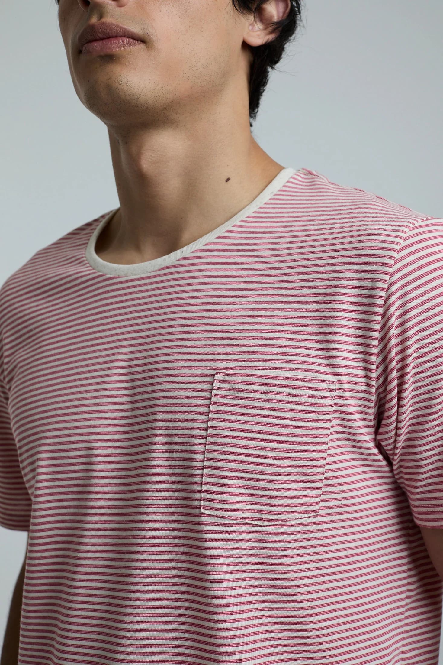Camiseta Hombre Rayas Roja - imagen 7