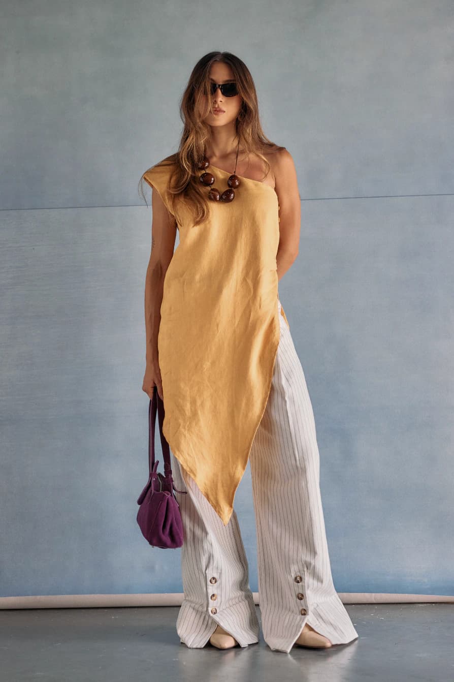 Tecoma Tunic Top de lino