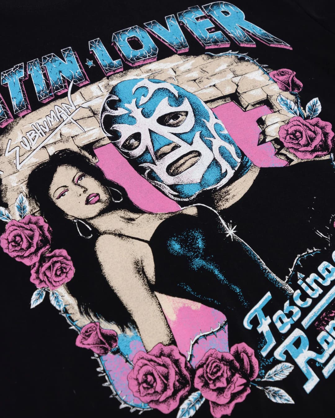 CAMISETA FASCINACION ROMANTICA NEGRO OVERSIZED - imagen 2