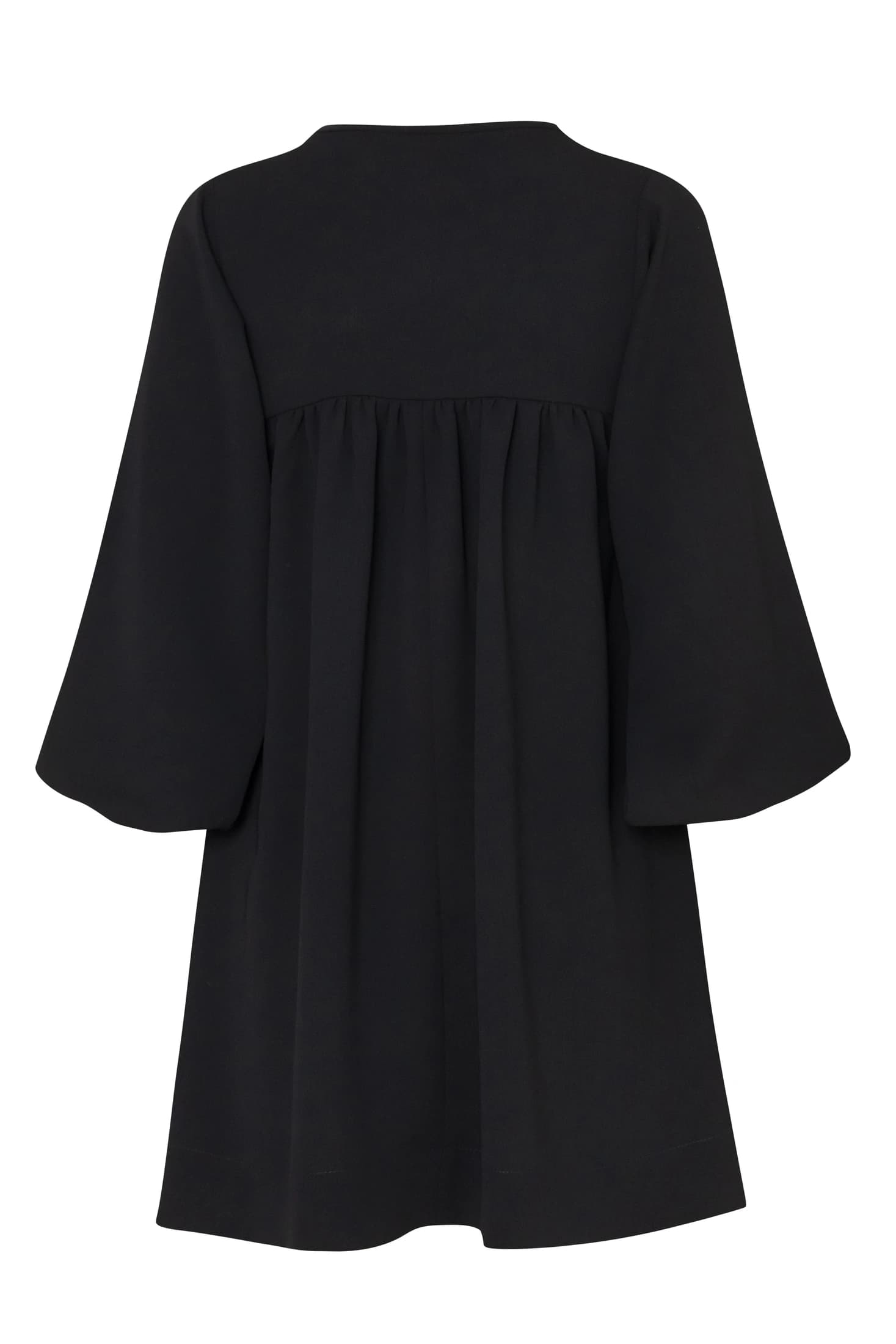 Quilted-Front Puff-Sleeve Cady Mini Dress - imagen 4