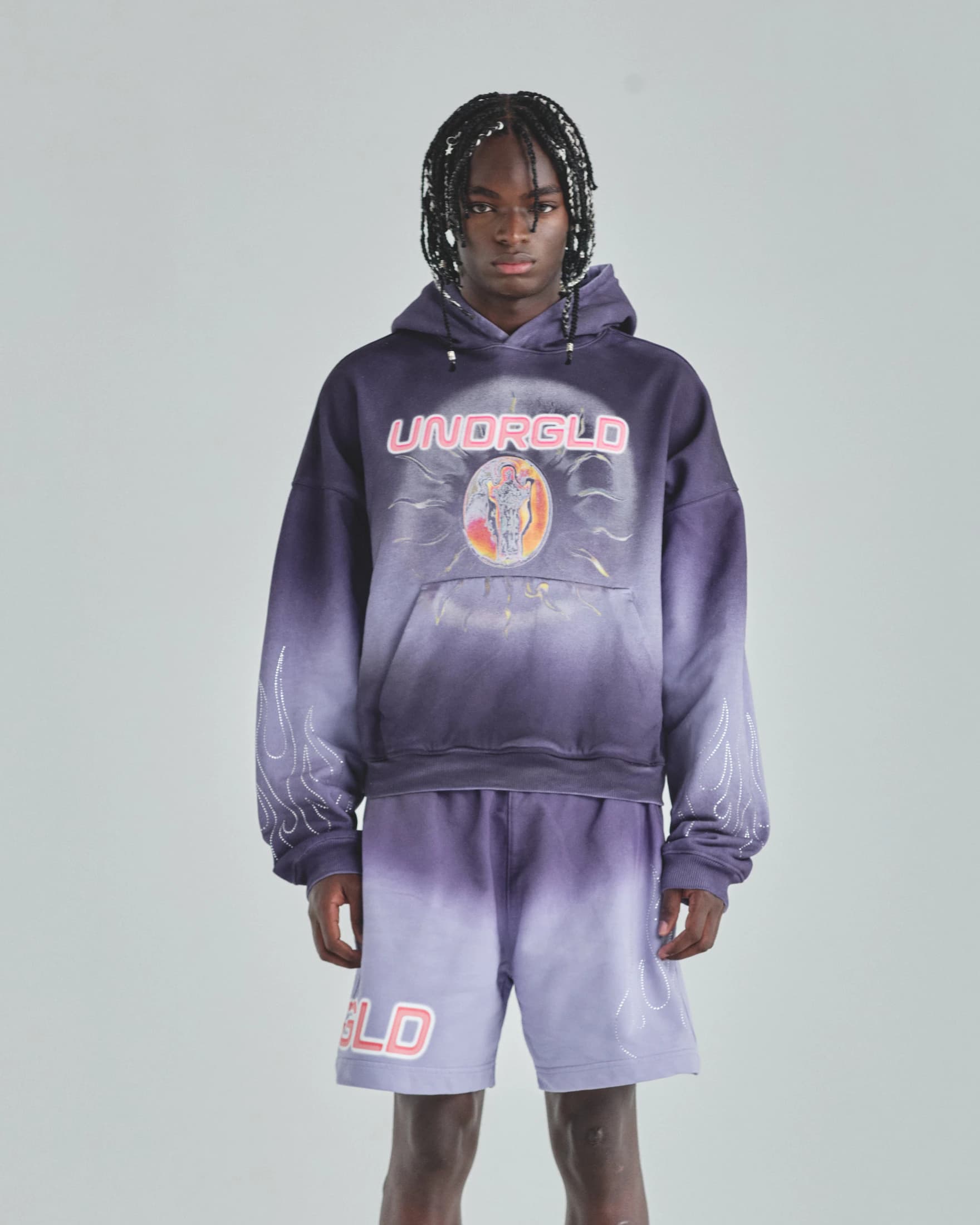 Act 1 Radiant Boxy Fit Hoodie Faded Purple - imagen 2