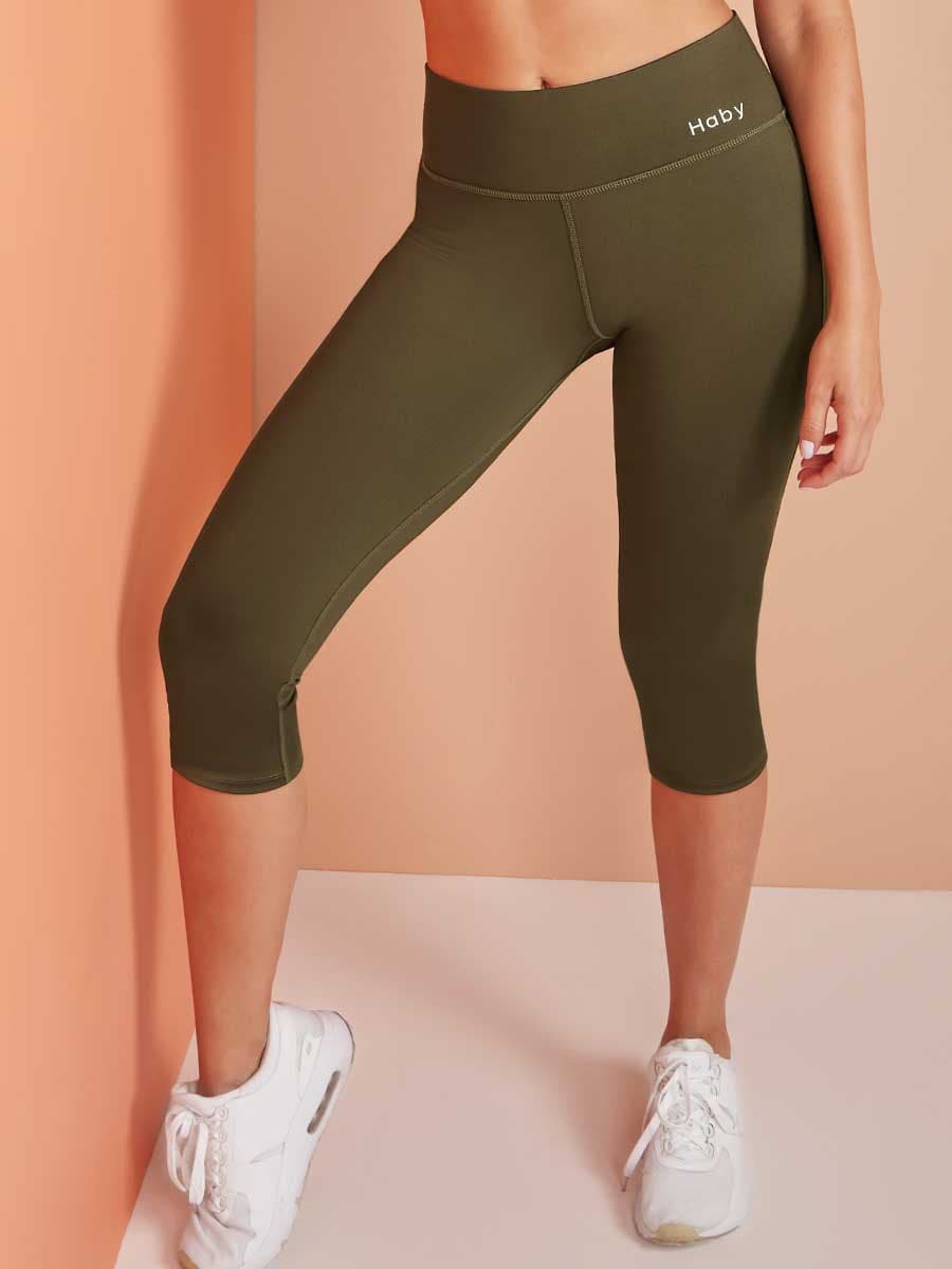 Leggins Para Mujer Estilo Capri Verde Militar