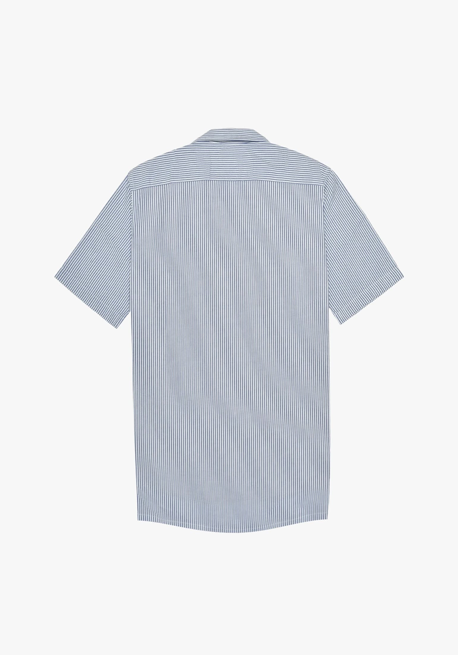 Camisa Cubana Paros Rayas Azul Medio - imagen 3