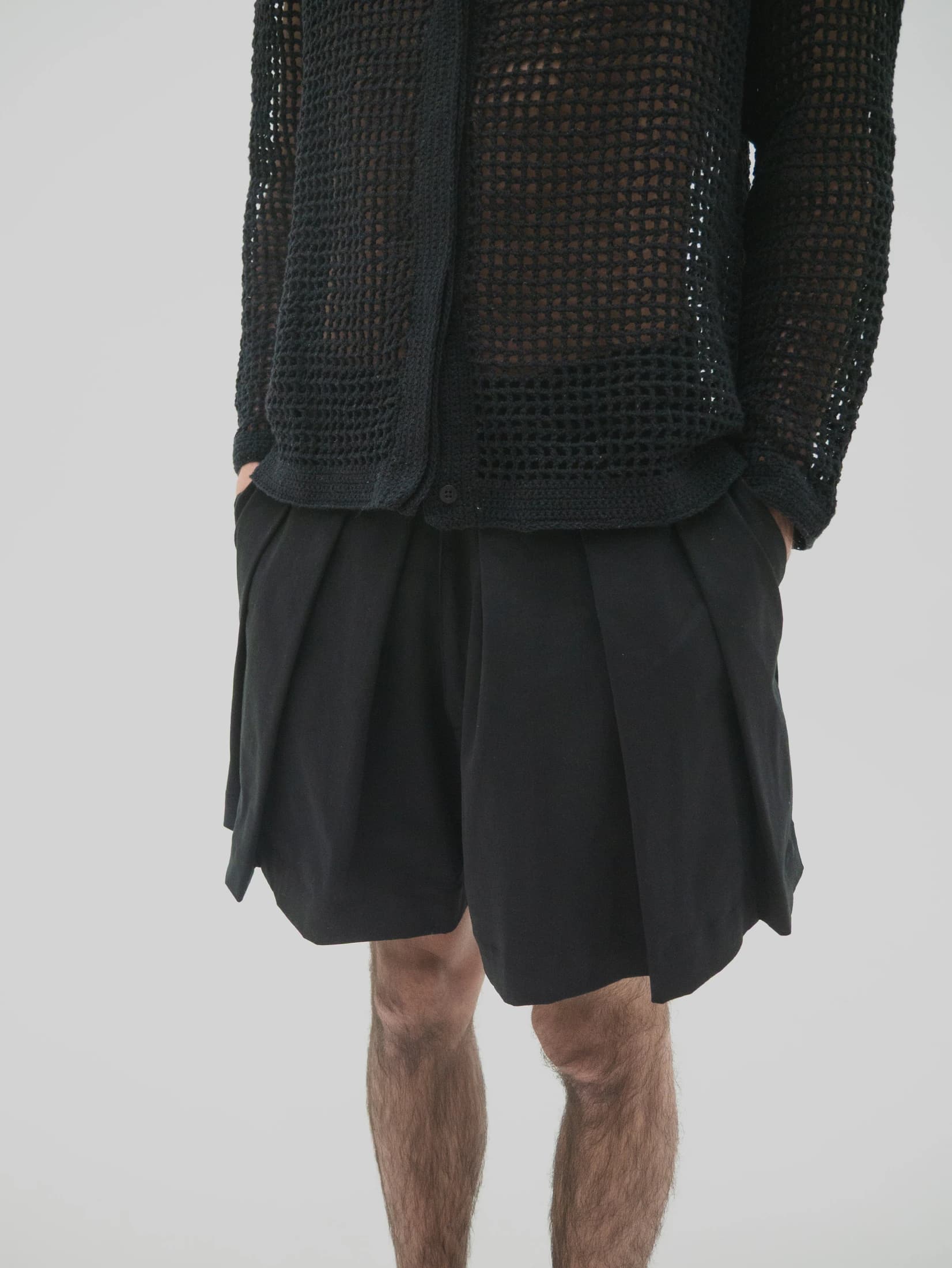 Pleat shorts Hombre