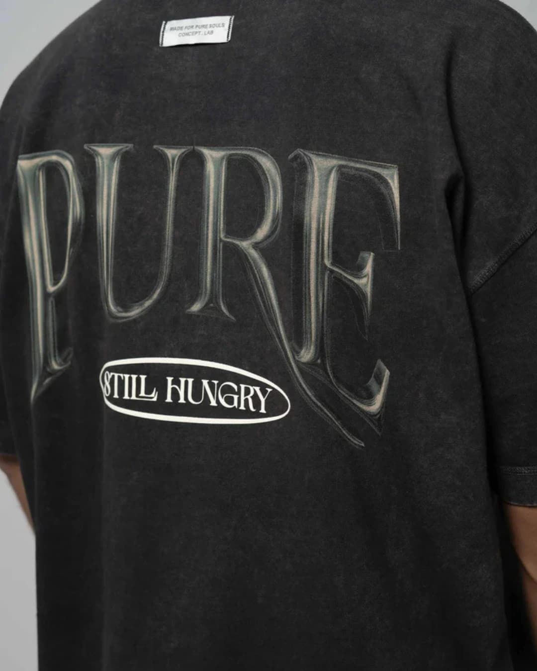 STILL HUNGRY WASHED GRAY T-SHIRT - imagen 3