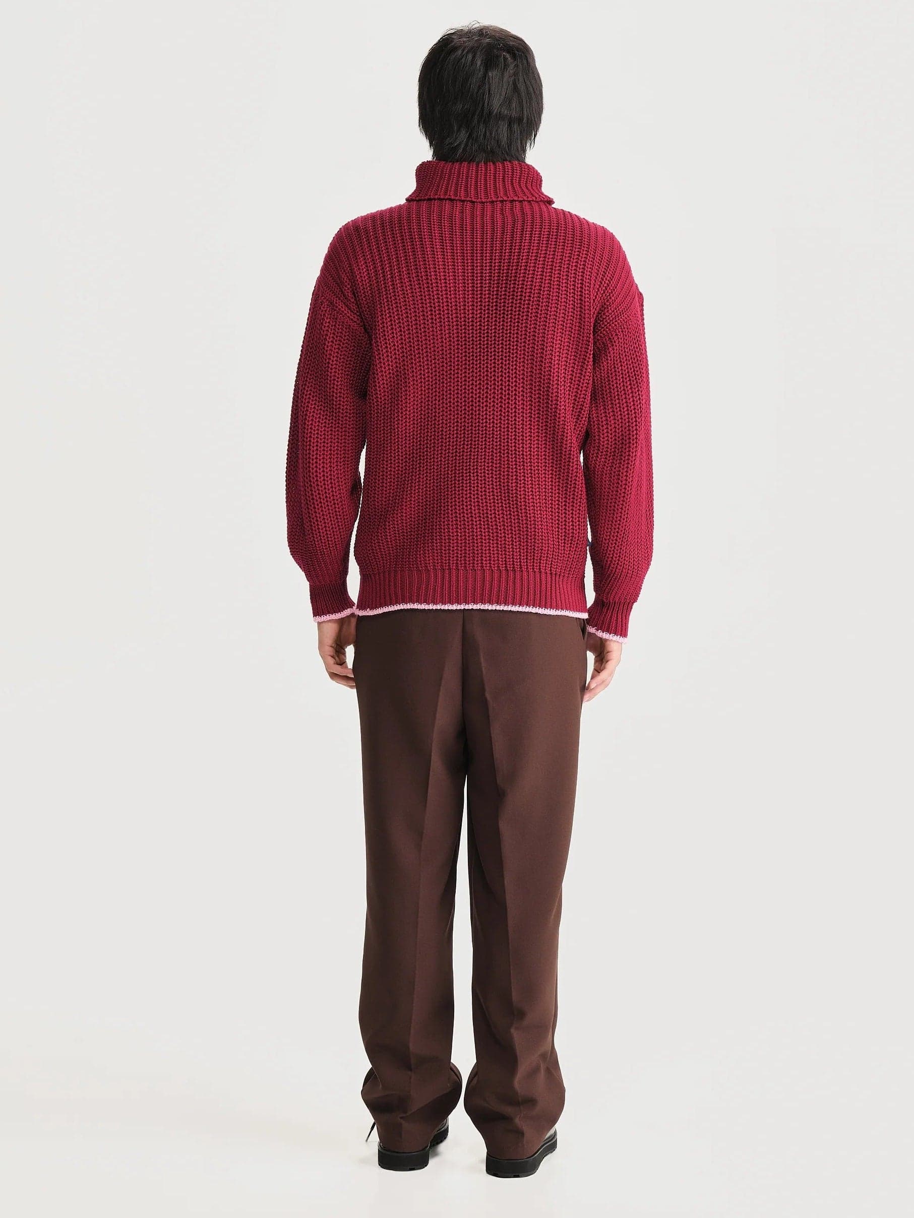 Saco Cuello Tortuga Inglés Rojo/rosado Hombre - imagen 3