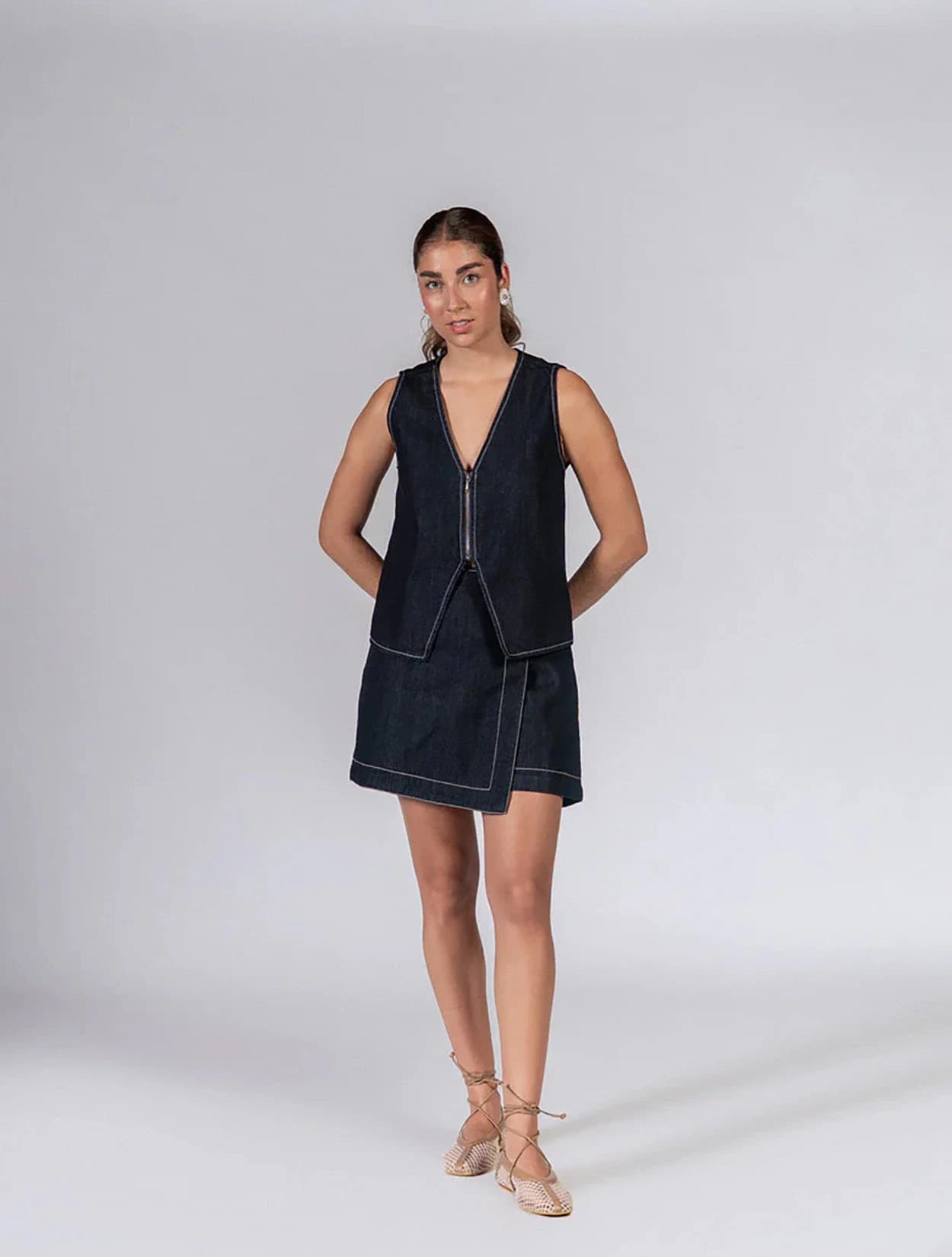 FALDA SHORT INDIGO - imagen 1