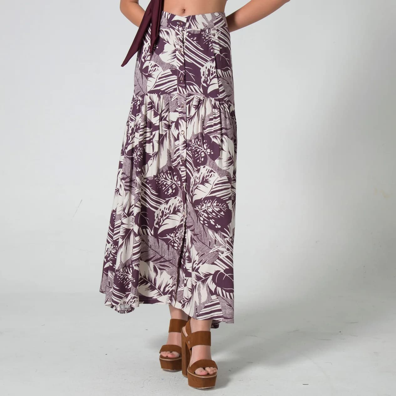 Falda Estampada Larga Leaft - imagen 2