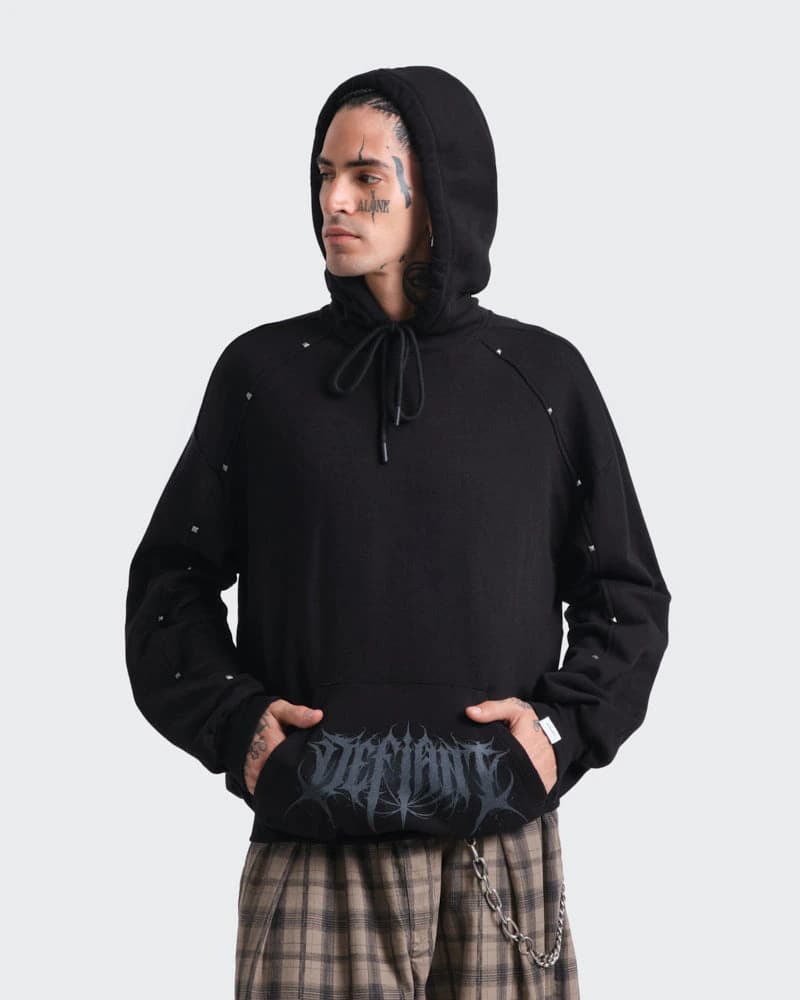 Hoodie Negro Oversize Obsidian - imagen 4