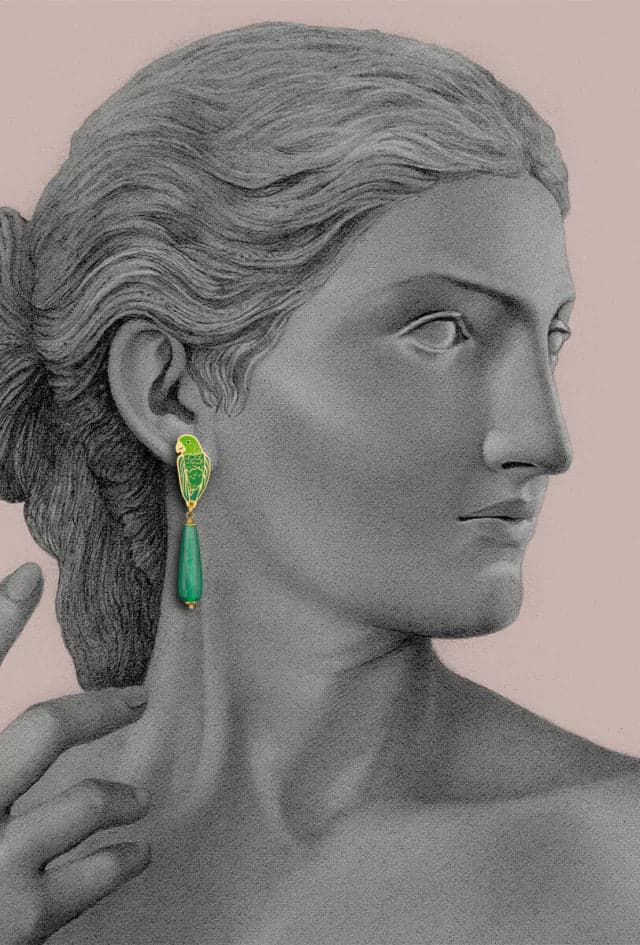 ARETES PERIQUITOS VERDES - imagen 2