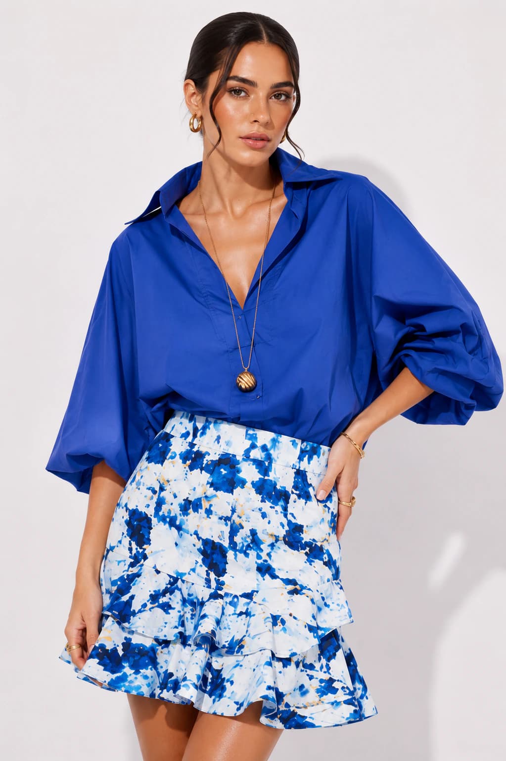 Blusa Popular Azul U - imagen 5