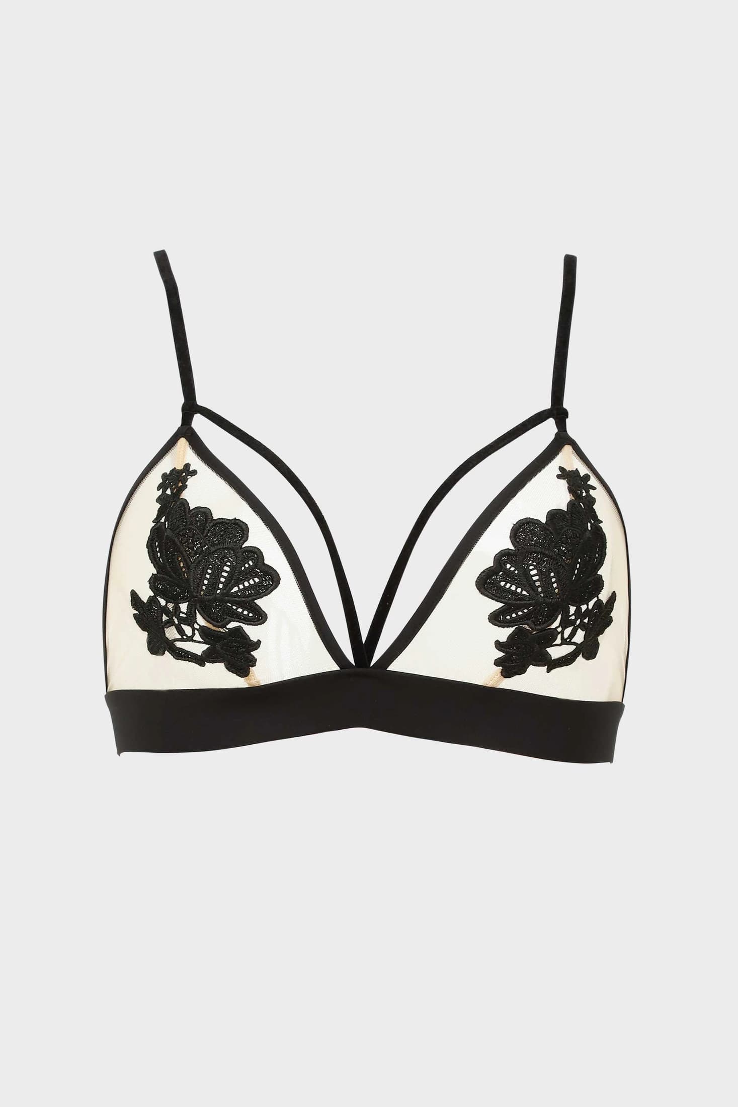 BRALETTE ELLIPSE SEXY CON TIRAS AL FRENTE DELUXE NEGRO - imagen 3