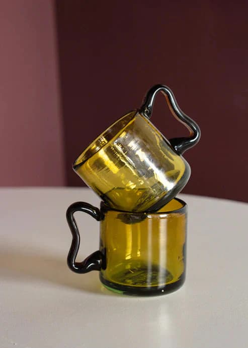 TERTULIA AMBER ESPRESSO CUP SET X4