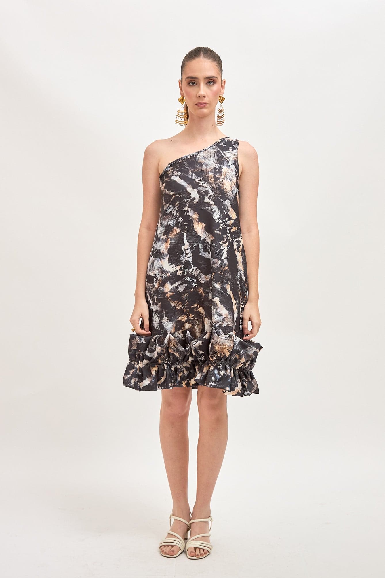 Vestido Chiquima Feathers Negro - imagen 3