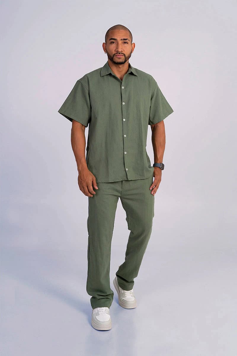 Conjunto verde tropical